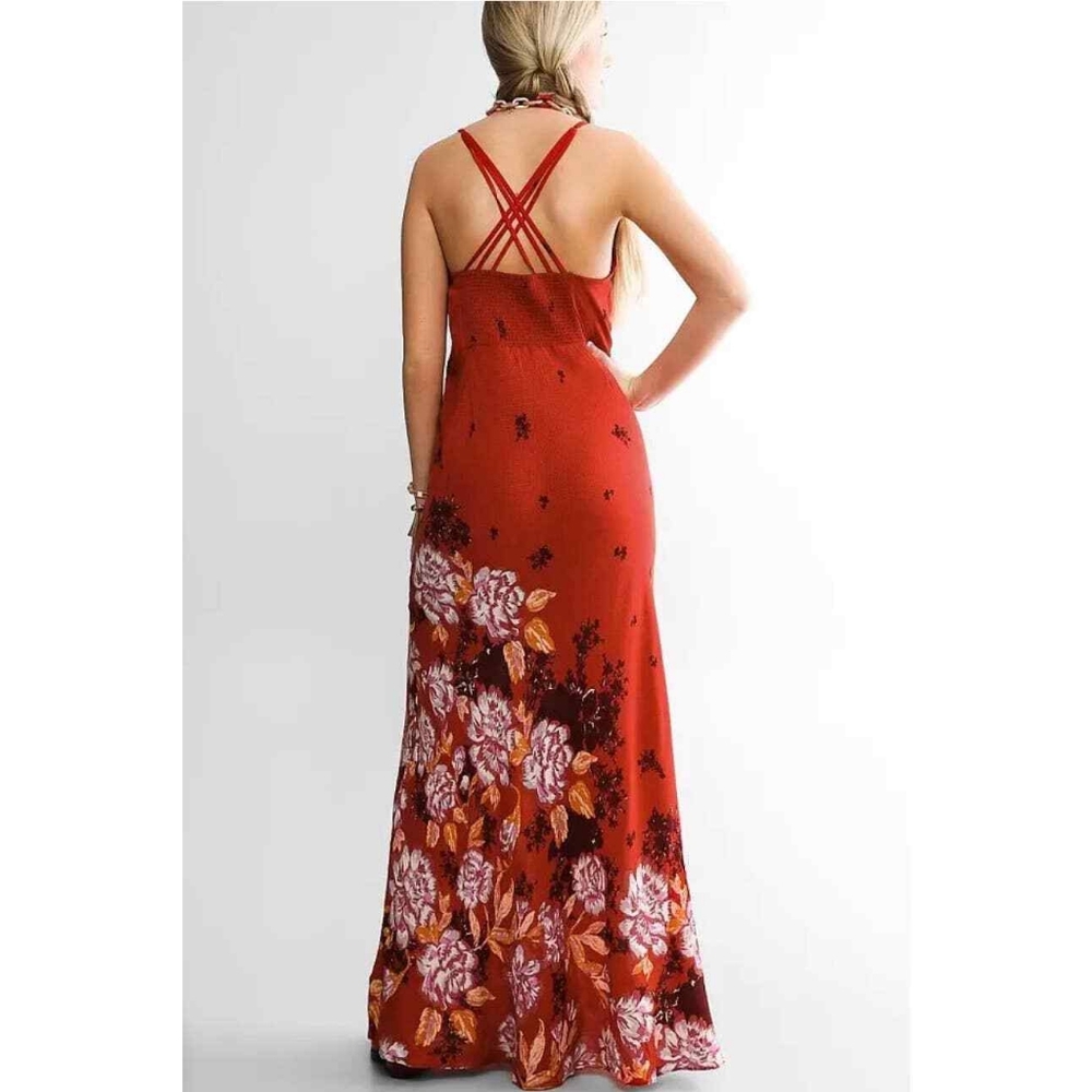 Intimately Free People Scarlet Get To You Floral Maxi Strap Dress NWT S - Picture 4 of 4